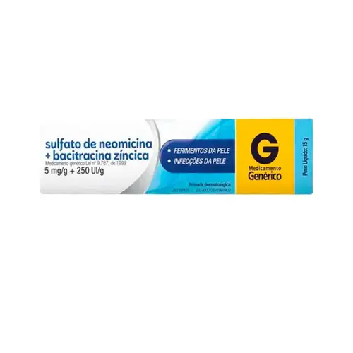 NEOMICINA E BACITRACINA POMADA DERMATOLOGICA 15G