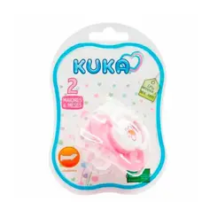 CHUPETA ORTODONTICA SILICONE 2 ROSA PLUS KUKA 2487