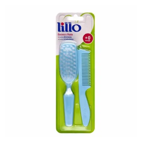 KIT ESCOVA E PENTE AZUL LILLO RF:964120