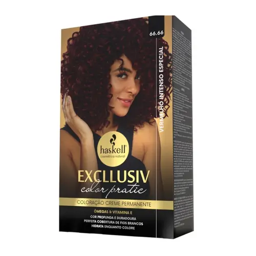 TINTA COLOR PRATIC 66.66 VERMELHO INTENSO ESPECIAL EXCLLUSIV HASKELL