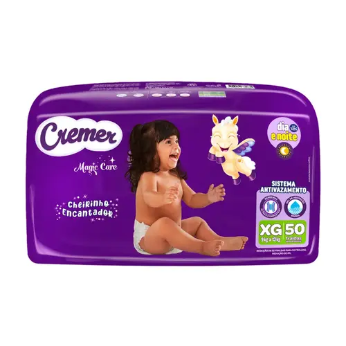 FRALDA CREMER MAGIC CARE XG COM 50 UNIDADES