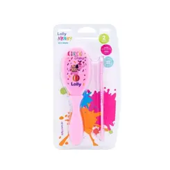 KIT CABELO ESCOVA E PENTE COLOR LOLLY RF-7052-01