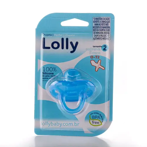 CHUPETA AZUL SILICONE ORTODONTICO LOLLY