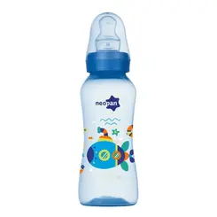 MAMADEIRA BICO SILICONE AZUL TAMANHO 2 NEOPAN 250ML REF-2521