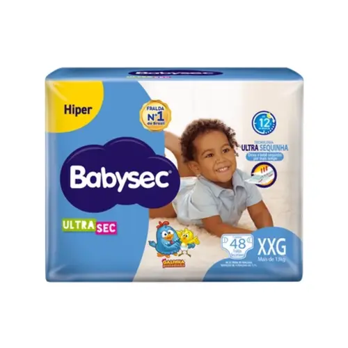 FRALDA HIPER XXG COM 48 UNIDADES ULTRASEC GALINHA PINTADINHA BABYSEC