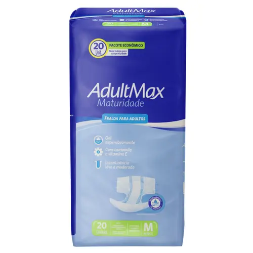 FRALDA USO ADULTO M COM 20 UNIDADES MATURIDADE ADULTMAX