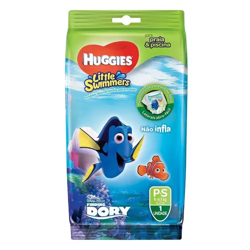 FRALDA PS COM 1 UNIDADE PRAIA E PISCINA LITTLE SWIMMERS HUGGIES