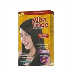 CREME ALISANTE ALISA E TINGE CASTANHO ESCURO AROMA DO CAMPO