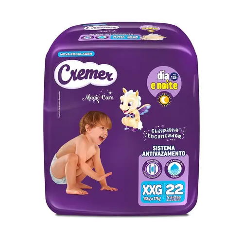 FRALDA DESCARTÁVEL CREMER XXG COM 22 UNIDADES