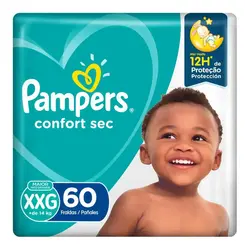 FRALDA XXG COM 60 UNIDADES PAMPERS CONFORT SEC