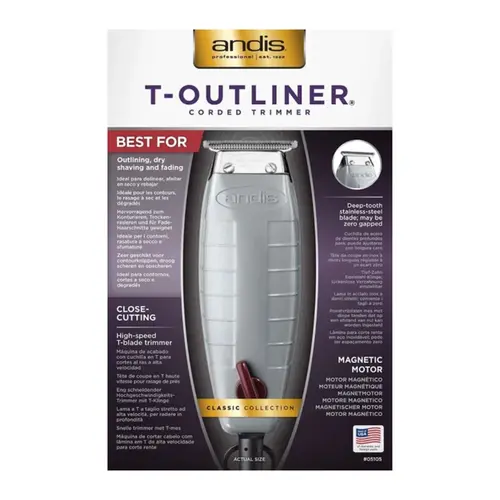 MAQUINA PARA ACABAMENTO T-OUTLINER CORDED TRIMMER ANDIS