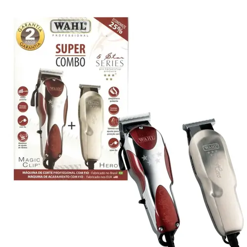 KIT MAQUINA DE CORTE MAGIC CLIP E HERO WAHL
