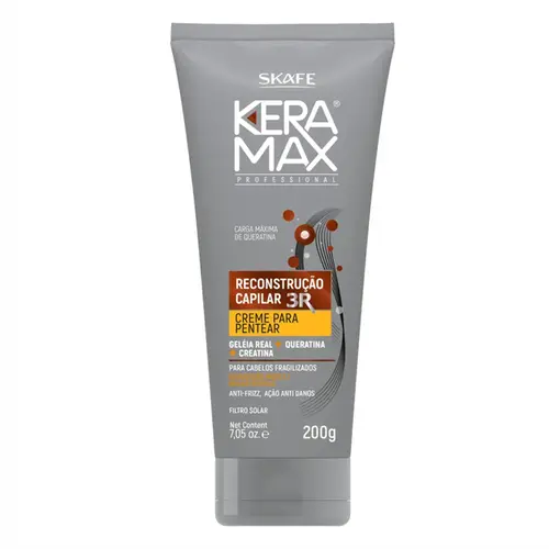 CREME PARA PENTEAR RECONSTRUCAO CAPILAR 3R KERAMAX SKAFE 200G