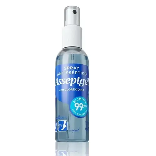 SPRAY ALCOOL LIQUIDO COM CLOREXIDINA ASSEPTGEL 120ML