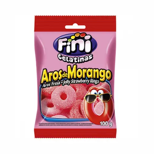 GELATINAS AROS DE MORANGO FINI 100G