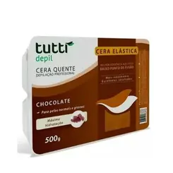 CERA QUENTE ELASTICA DEPILATORIA CHOCOLATE TUTTI DEPIL 500GR