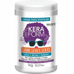 CREME PARA PENTEAR COCO, RICINO E BABOSA KERAFORM SKAFE 1KG