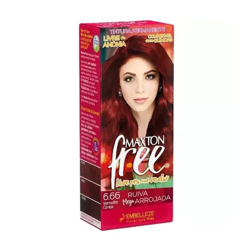 COLORAÇAO 6,66 VERMELHO CEREJA FREE MAXTON