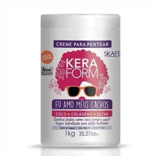CREME PARA PENTEAR EU AMO MEUS CACHOS KERAFORM SKAFE 1KG
