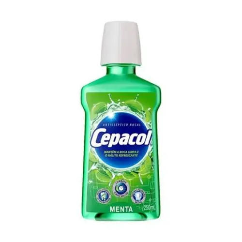 ENXAGUANTE BUCAL ANTISSEPTICO MENTA CEPACOL 250ML