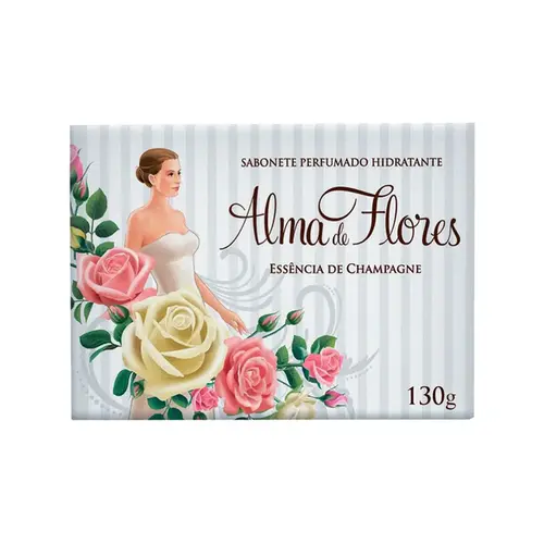 SABONETE ESSENCIA DE CHAMPAGNE ALMA DE FLORES 130G
