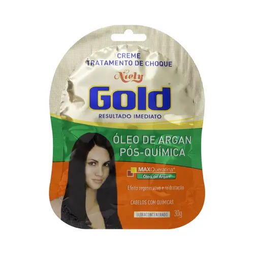CREME TRATAMENTO CHOQUE OLEO DE ARGAN POS QUIMICA NIELY GOLD 30G