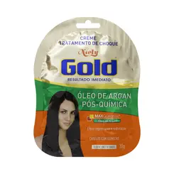 CREME TRATAMENTO CHOQUE OLEO DE ARGAN POS QUIMICA NIELY GOLD 30G