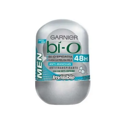 DESODORANTE ROLL-ON INVISIBLE ANTIMANCHAS BIO MEN GARNIER 50ML