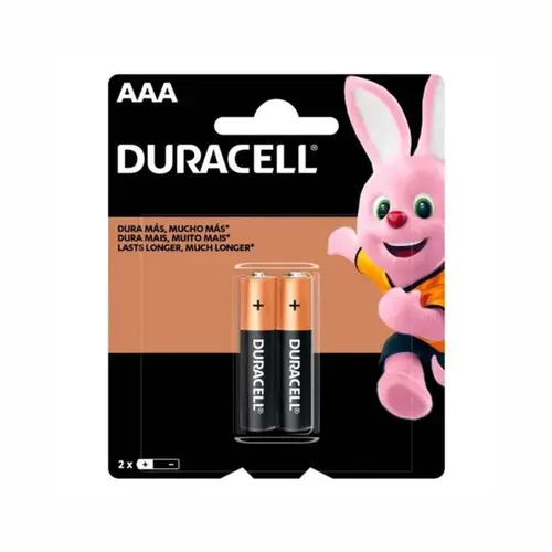 PILHA ALCALINA AAA DURACEL 2 UNIDADES