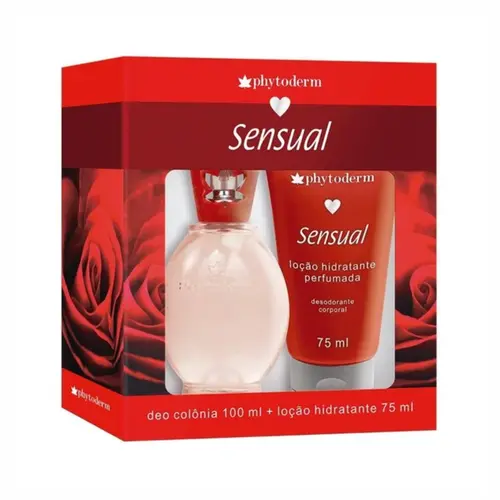 KIT COLONIA E LOCAO HIDRATANTE SENSUAL PHYTODERM 100ML E 75ML