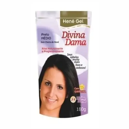 HENE GEL PRETO MÉDIO DIVINA DAMA 180G