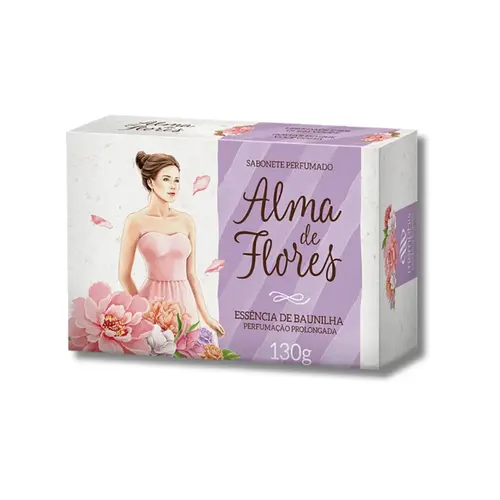 SABONETE ESSENCIA DE BAUNILHA ALMA DE FLORES 130G