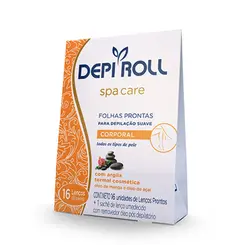 FOLHAS PRONTAS DEPILACAO SUAVE CORPO ARGILA COM 16 UNIDADES DEPI ROLL