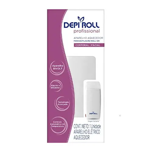 APARELHO AQUECEDOR DEPILATORIO ROLL ON BIVOLT COM 1 UNIDADE DEPI ROLL