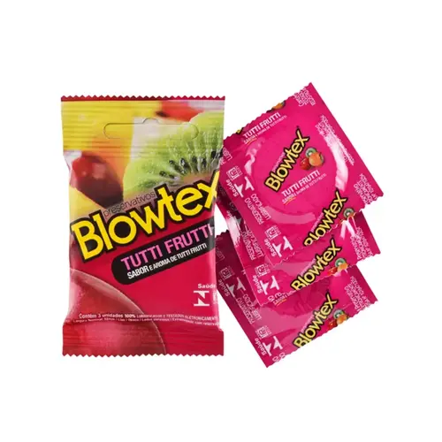 PRESERVATIVO TUTTI-FRUTTI COM 3 UNIDADES BLOWTEX