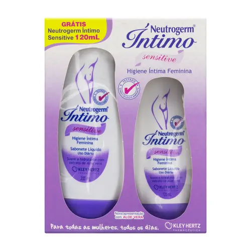 KIT SABONETE LIQUIDO INTIMO SENSITIVE NEUTROGERM 200ML E 120ML