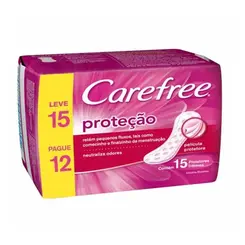 ABSORVENTE SEM ABAS LEVE 15 PAGUE 12 UNIDADES CAREFREE