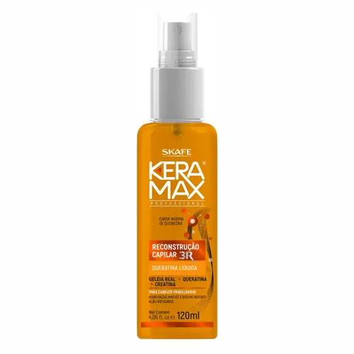QUERATINA LIQUIDA RECONSTRUCAO CAPILAR GELEIA REAL KERAMAX SKAFE 120ML