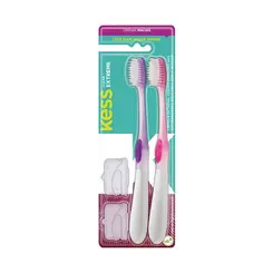 ESCOVA DE DENTE COM CAPA PROTETORA CLEAR EXTREME COM 2 UNIDADES KESS REF:2092
