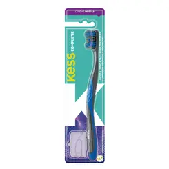 ESCOVA DE DENTE COM CAPA PROTETORA DUAL COLOR MEDIA COM 1 UNIDADE KESS REF-2091