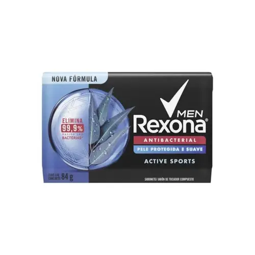 SABONETE ANTIBACTERIAL ACTIVE SPORTS MEN REXONA 84G