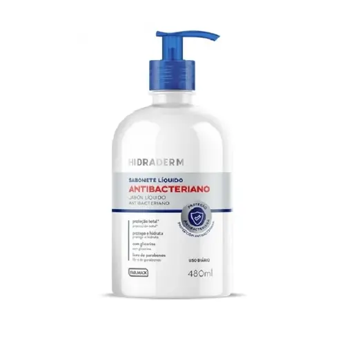 SABONETE LIQUIDO ANTIBACTERIANO HIDRADERM 480ML