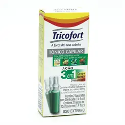 TONICO CAPILAR COM 2 FLACONETES TRICOFORT 20ML