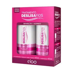 KIT SHAMPOO E CONDICIONADOR TRATAMENTO DESLISAFIOS EICO 450 ML E 400ML