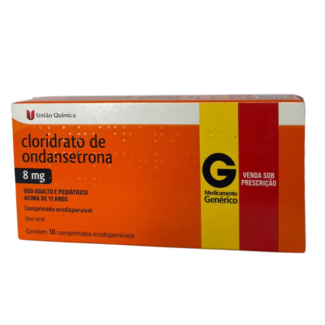 CLORIDRATO ONDANSETRONA 8MG 10COMPRIMIDO ORODISPERSÍVEIS UNIÃO QUÍMICA ...