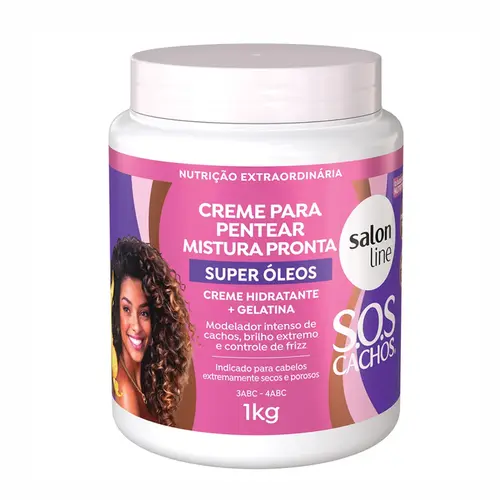 CREME PARA PENTEAR SUPER ÓLEOS SALON LINE 1KG