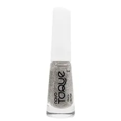 ESMALTE PRATA GLÍTTER NOVO TOQUE 8ML