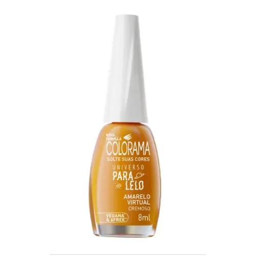 ESMALTE AMARELO VIRTUAL UNIVERSO PARALELO COLORAMA 8ML