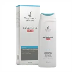 SHAMPOO CELAMINA ZINCO ANTIOLEOSIDADE E ANTICASPA MANTECORP 200ML