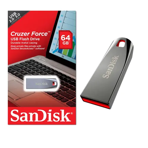 PENDRIVE 64GB CRUZER FORCE SANDISK
